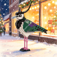 308pcs MOC Northern Lapwing Creator Model Building Blocks Architecture Christmas Gift Creative Toys Idea Education Kids Brick