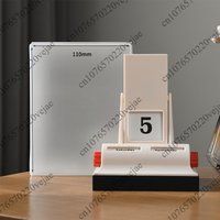 1Pc Flip Calendar Tabletop Ornament Decorative Desk Calendar Desktop Perpetual Calendar for Hotel Office Home