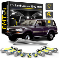 BMTxms 17Pcs For Toyota Land Cruiser 80 Series 1990-1993 1994 1995 1996 1997 LED Interior Light Bulb Kit Car LED Lamp Canbus