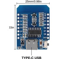 D1 Mini V4.0.0 TYPE-C USB WIFI Internet of Things Board based ESP8266 4MB MicroPython Nodemcu Arduino Compatible