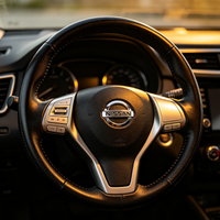 Car Steering Wheel Emblem Decals Badge For Nissan Qashqai Juke Pulsar Sentra Altima Patrol Micra Rogue Almera Versa Pathfinder