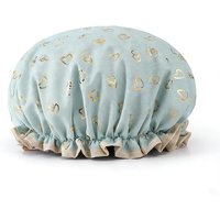 Double Layered Waterproof Shower Cap Hair Cap for Women Bathing Essential Bathroom Tool Sweet and Practical Supplies