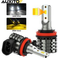 2Pcs Dual Color H11 H8 LED Bulb Car Fog Lights for BMW Toyota Ford Lada Skoda Fabia Combi Octavia RS Scout Karoq Superb 2 3 4