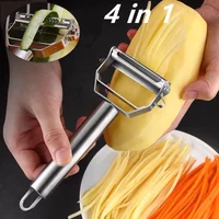 1pc Multifunctional Kitchen Peeler Vegetable Fruit Peeler Stainless Steel Durable Potato Slicer Household Shredder Carrot Peeler