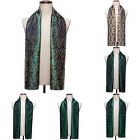 Novelty Green Men's Scarf Luxury Brand Paisley Spring Autumn Suit Accessories Business Gifts Party Designer 1038