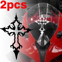 AliExpress NONE 2pcs Creative Cross Motocycle Helmet Stickers Waterproof for DIY Fairing Fuel Tank Bicycle body Decor Self-adhesive Vinyl Decals