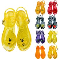 Sandals, Round Toe New Jelly Sandals, Women's Non Slip Soft Bottom PVC Beach Sandals, Summer Outdoor Multi Style Sandals