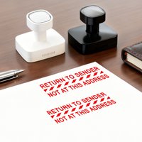 Financial Seal Return to Sender Non-This Address Red Ink Business Supplies
