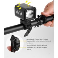 AliExpress NONE Remote Control Bike Light with Electric Horn 2400mAh Rechargeable Waterproof High Lumens Hanging Mountable Road MTB Accessories