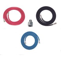 47.24inch Nylon Braided Airbrush Hose Set with 1/8" & 1/4" Fittings for Airbrush and Air Compressor Connection