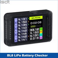 ISDT BL8 LiPo Battery Checker 2S-8S Smart Active Balancer XH2.54 Cell Voltage RC Battery Tester with High Accuracy Color Screen