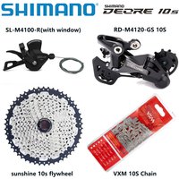 AliExpress Shimano SHIMANO DEORE M4100 10 Speed MTB Mountain Bike Groupset 1x10 Speed Shifter M4120 Rear Derailleur Sunshine Cassette VXM chain