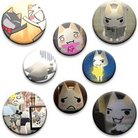 58mm Anime Cartoon Toro Inoue Cat Button Pins Kawaii Black Cat Kittens Brooch Creative Badge for Collar Backpack Hat Decor Gifts