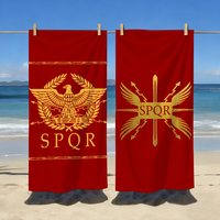 Gold Imperial Eagle Rome SPQR Towel Soft Pool Gift For Travel Gym Shower Camping Quick Dry Sports Large Beach Towels