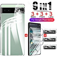 Wassergel 9IN1 auf Für Google Pixel 6a Hydrogel Film Soft HD für Pixel 7 6 Pro 5a 4a 5G 5 A 4 A Displayschutzfolien + Rückseite Soft HD