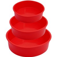 4 6 8 Inch Round Cake Pans Silicone Molds for Baking Layer Cakes Cheese Chiffon Rainbow Cake Baking Pans