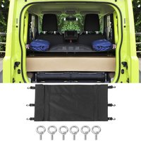 Housse de coffre arrière de voiture, sac de rangement, filet organisateur pour Suzuki Jimny JB64 JB74 2019-2026, accessoires intérieurs pour le rangement et l'organisation