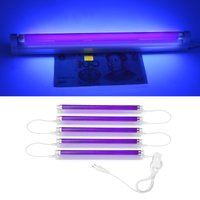 8W UV Black Light Blue BLB Ultraviolet Quartz Lamp T5 Tube Bulb 110/220V UVA 365nm Nail Dry Lamp Money Detector Decor Blacklight