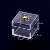 4Pcs Dollhouse Mini Plastic Jewelry Storage Boxes Miniature Display Cabinets Transparent Display Boxes Home Decor Accessories