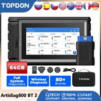 TOPDON Artidiag800 BT 2 OBD2 Professional Car Diagnostic Tool Automotive Scanner All System Scan Tool Bi-Directional Control