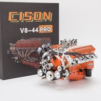 CISON V8 Engine 44CC 1/6 Scale Small Block Water Cooled Four Stroke Eight Cylinder Internal Combustion V8 Engine Model Kit