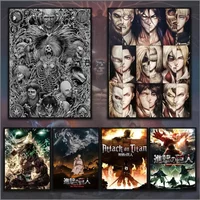 A-Attack On Titan Poster HD Art Sticky Wall Waterproof Home Anime Movie Singer Living Room Bedroom Bar Aesthetic Decoration