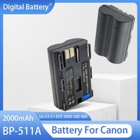 BP-511A BP511 Akku 2000 mAh wiederaufladbare Batterien für Canon G6 G5 G3 G2 G1 EOS 300D 50D 40D 30D 20D 5D Kamera Lithium-Akku