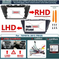 For TOYOTA 2013 PRIUS 9INCH Car Radio Android Stereo DVD Harness Audio Screens Accessories GPS Play Naviga Cables Harness Frame