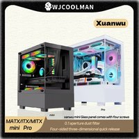 WJCOOLMAN Xuanwu Mini/Pro M-ATX ITX PC case 270° column free sea view room desktop gaming computer case gabinetes gamer