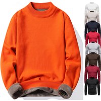 Herren Pullover Weiche Pullover Winter Samt Hemden Marke Kleidung Gestrickte Fleece Warme Kalte Bluse Slim Fit Bottom Shirts