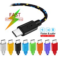 Nylon USB C Fast Charging Cable 1M 2M 3M Type A to C Data Sync Wire for Samsung S9 S10 Xiaomi mi9 Huawei Honor Android