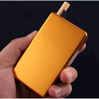 Creative Automatic Ejection Holder Metal Box Aluminum Pocket Cigarette Case Fashion Cigarette Accessories Smoker Tools Gift