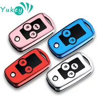 2 3 Buttons TPU Car Key Case Cover Shell Keychain For Honda CRV HRV Jazz Odyssey Civic Fit Accord For Acura TL TSX ZDX RSX CRZ