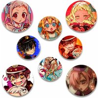 Anime Pins Characters Hanako-kun/Nene Yashiro/Kou Minamoto/Aoi Akane/Sakura Nanamine Badge Handmade Brooches for Backpack Decor