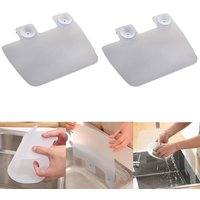 Resin Kitchen Anti-splash Baffle Creativity Translucent Kitchen Tools Sink Oil Baffle with Suction Cup Anti-Splash Screen