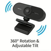 USB Webcam with Built-in Microphone, Plug and Play PC Camera 360° Rotatable for Video Calls, Zoom, Teams, Streaming