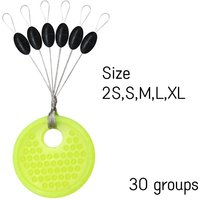 Fishing Rubber Bobber Beads Stopper 180pcs/30groups 6 in 1 Oval Rubber Space Beans Sea Carp Fly Fishing Pesca Tackle Accessories