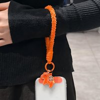 Fashionable Cartoon Mobile Phone Lanyard, Plush Wrist Short Rope, Universal Accessory, Pendant, Hand-Held Anti-Loss Rope