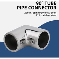 AndyMarine Boat 2-Way Pipe Fitting Elbow 316 Stainless Steel Pipe Components Marine Hardware