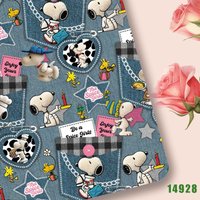 TAKARA TOMY Snoopy fabric140CM Cartoon Polyester cotton fabric Patchwork Tissue Kid Home Textile Sewing Doll Dress Curtain14920