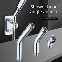 1/2" Universal Shower Head Extension Arm Stainless Steel Adjustable Angle Rotatable Connector Elbow for Handheld Shower Head