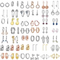 1 pair of 925 sterling silver hypoallergenic women's fashionable and versatile earrings, jewelry gift