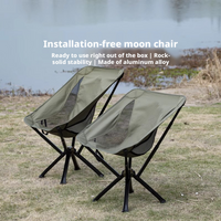Detachable Portable Folding Moon Chair Outdoor Camping Chairs Beach Fishing Chair Ultralight Travel Hiking Picnic Seat Tools image 4