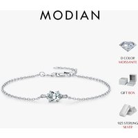 MODIAN 0.5CT Marquise Cut Moissanite 925 Sterling Silver Fashion Lab Diamond Link Chain Bracelets For Women Fine Jewelry Gift