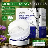 80pcs SADOER Betula Alba Juice Eye Mask Moisturizing Anti Dark Circle Remove Eye Bags Anti-aging Anti Wrinkles Eye Patches