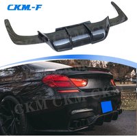 3Pcs Carbon Fiber Rear Bumper Lip Diffuser Spoiler Rear Splitters for BMW 6 Series F06 F12 F13 M6 2013-2016 BodyKits Accessories