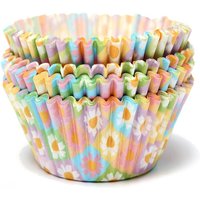 100Pcs Colorful Flower Pattern Paper Cake Cupcake Liners Baking Muffin Cup Mold Cases Wedding Party Valentine Decor Stand Wrappe