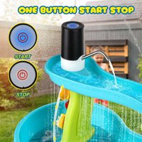 Small Cordless Rechargeable Water Table Pump Battery Powered Outdoor Toy Sand Play Accessory for Kids Boys Girls
