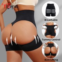 Flarixa Seamless Tummy Control Body Shaper Women Panties Hollow Out Butt Lifter Shorts Breathable Thigh Shapewear High Waist