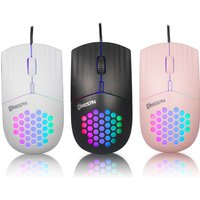 Type C or USB A Wired Mouse 1600 DPI RGB Backlit Mice Honeycomb Gaming Mause for Computer iPad Mac Tablet Macbook Air Laptop PC